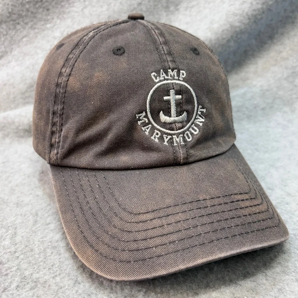 Camp Marymount Unisex Otto Cap Hat Faded Anchor Logo OSFM
